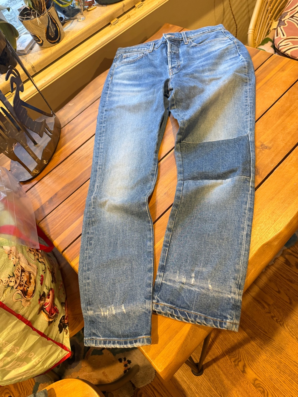 Veronica Beard Straight Leg Light Blue Denim Jeans